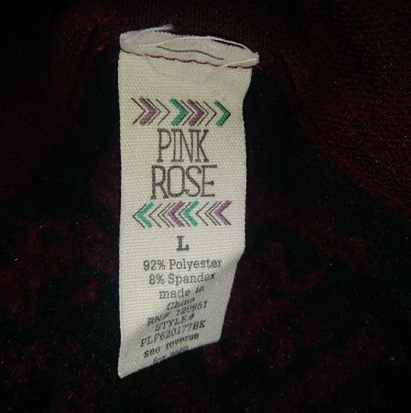 Pink rose  tights - Picture 3 of 4